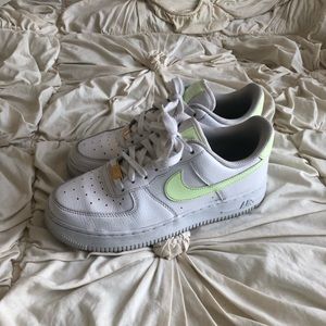 Nike Air Force 1s green barely volt